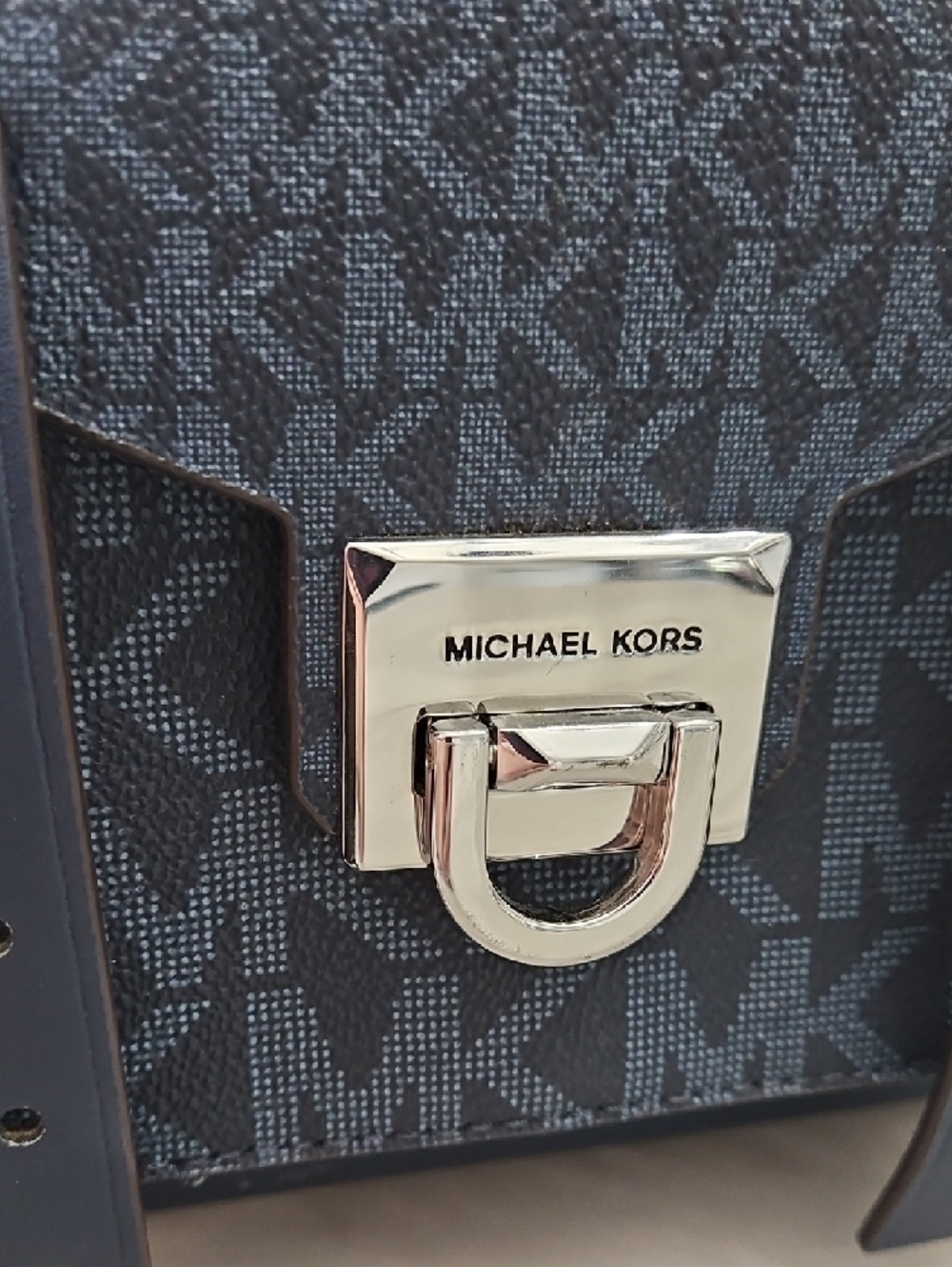 Michael Kors Black Logo Jacquard Top-Handle Satchel - Picture 2 of 4